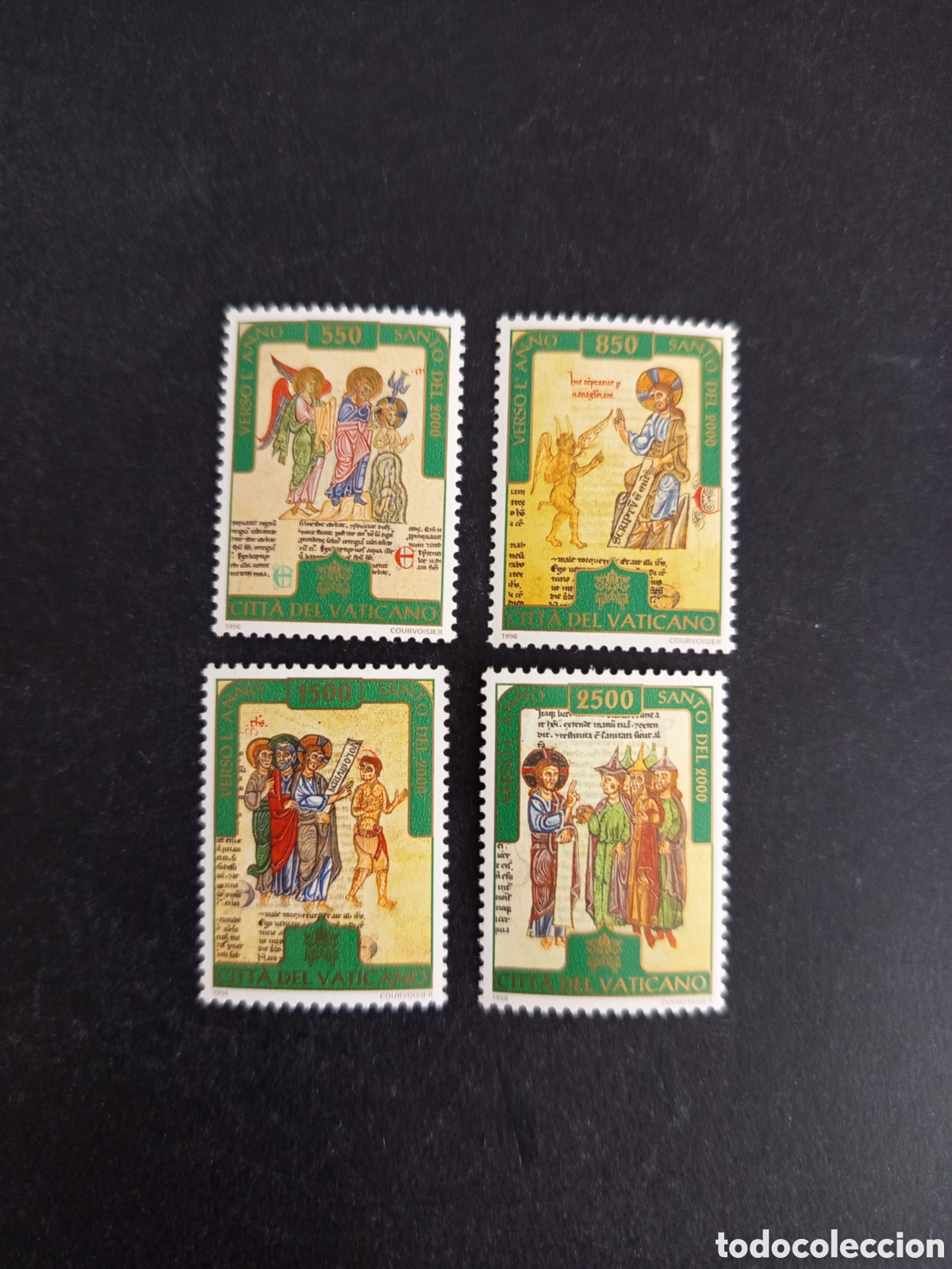 Sellos: Vaticano,1996. Hacia el A&ntilde;o Santo 2000. Miniaturas c&oacute;dices.Yv. 1046/9. Completa. Pedido m&iacute;nimo 3 &euro;