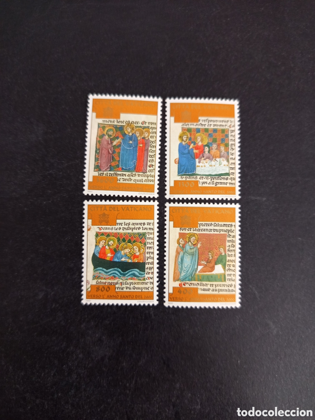 Sellos: Vaticano,1997. Hacia el A&ntilde;o Santo 2000. Miniaturas c&oacute;dices.Yv. 1084/7. Completa. Pedido m&iacute;nimo 3 &euro;
