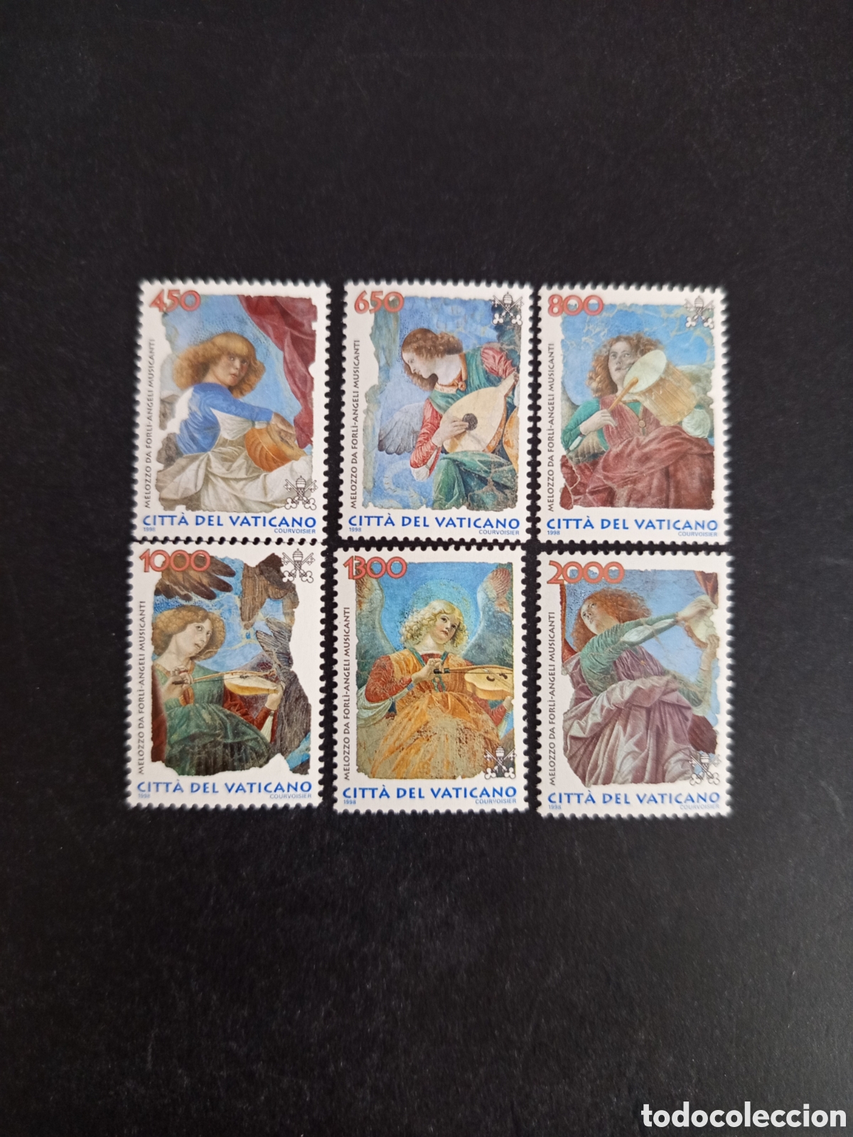 Sellos: Vaticano,1998. &Aacute;ngeles m&uacute;sicos, M. da Forli. Yv. 1108/13. Completa en nuevo. Pedido m&iacute;nimo 3 &euro;.