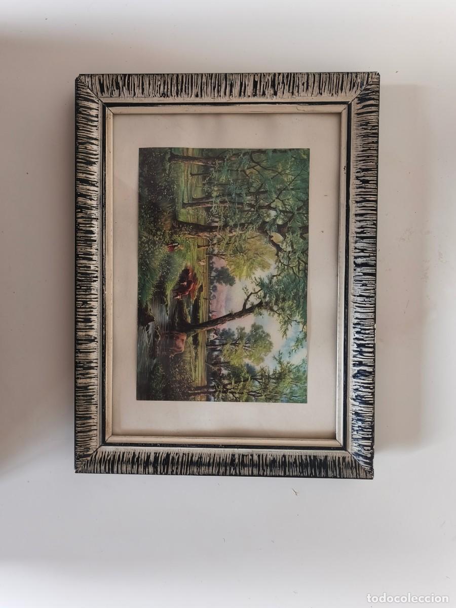Sellos: Conjunto de 3 cuadros decorativos vintage con l&aacute;minas de paisajes