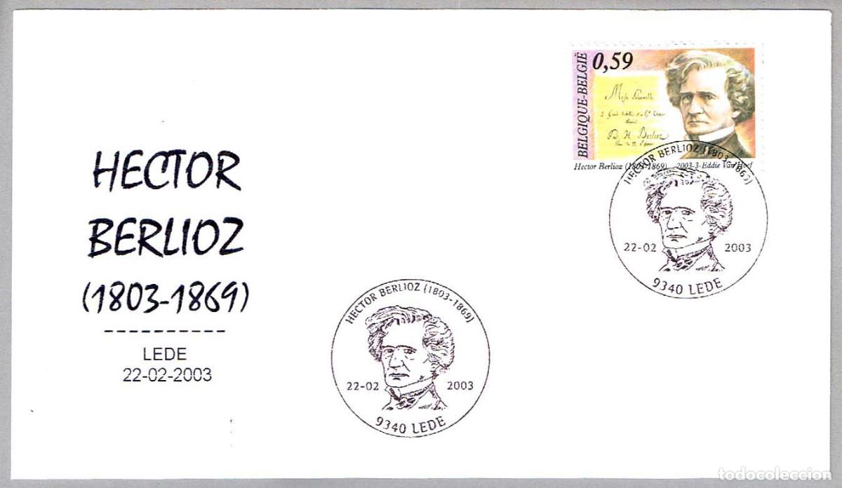 Sellos: Matasellos MUSICA - HECTOR BERLIOZ. Lede, Belgica, 2003