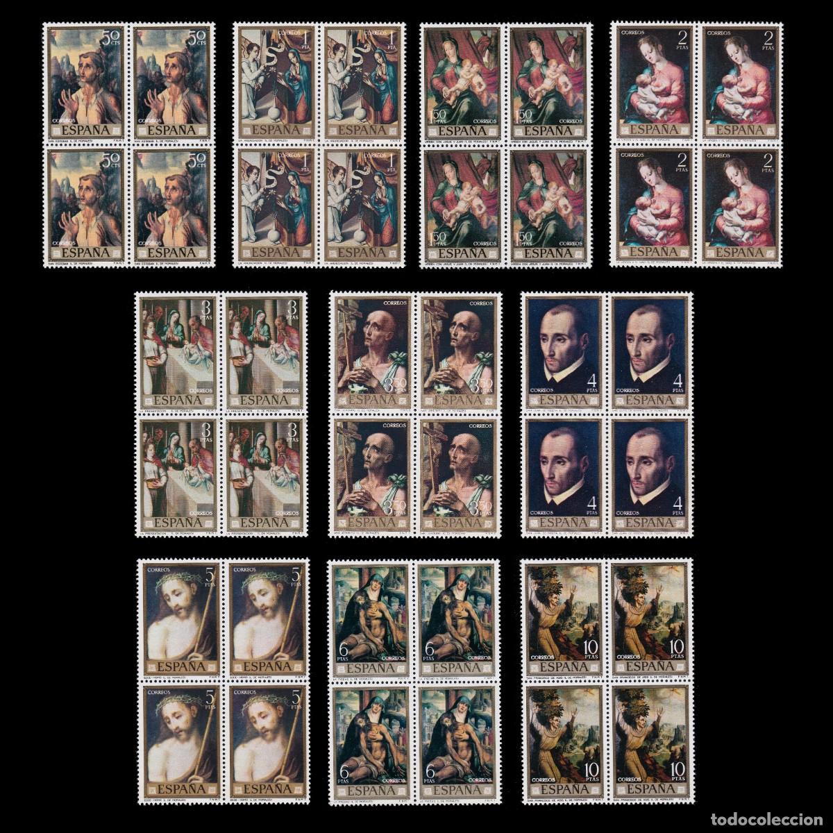 Sellos: ESPA&Ntilde;A 1970. LU&Iacute;S DE MORALES.Serie Blq4. **. Edifil 1963-1972