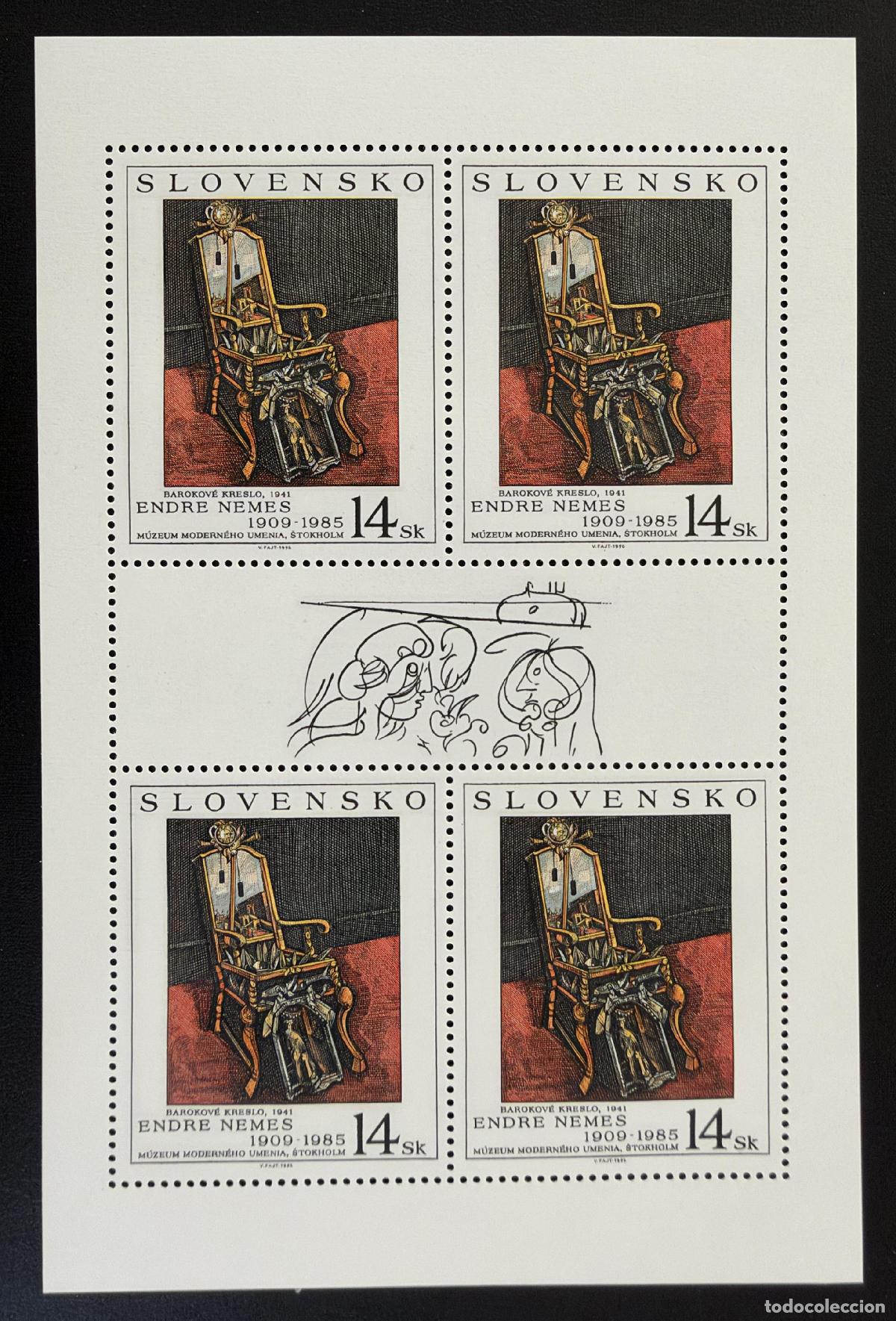 Sellos: Eslovaquia 1996 Mi. 263 Klb. emisi&oacute;n conjunta Endre Nemes barroco