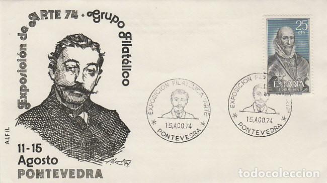 Sellos: A&Ntilde;O 1974, PONTEVEDRA, FERNANDO ALVAREZ DE SOTOMAYOR, PINTOR, SOBRE DE ALFIL