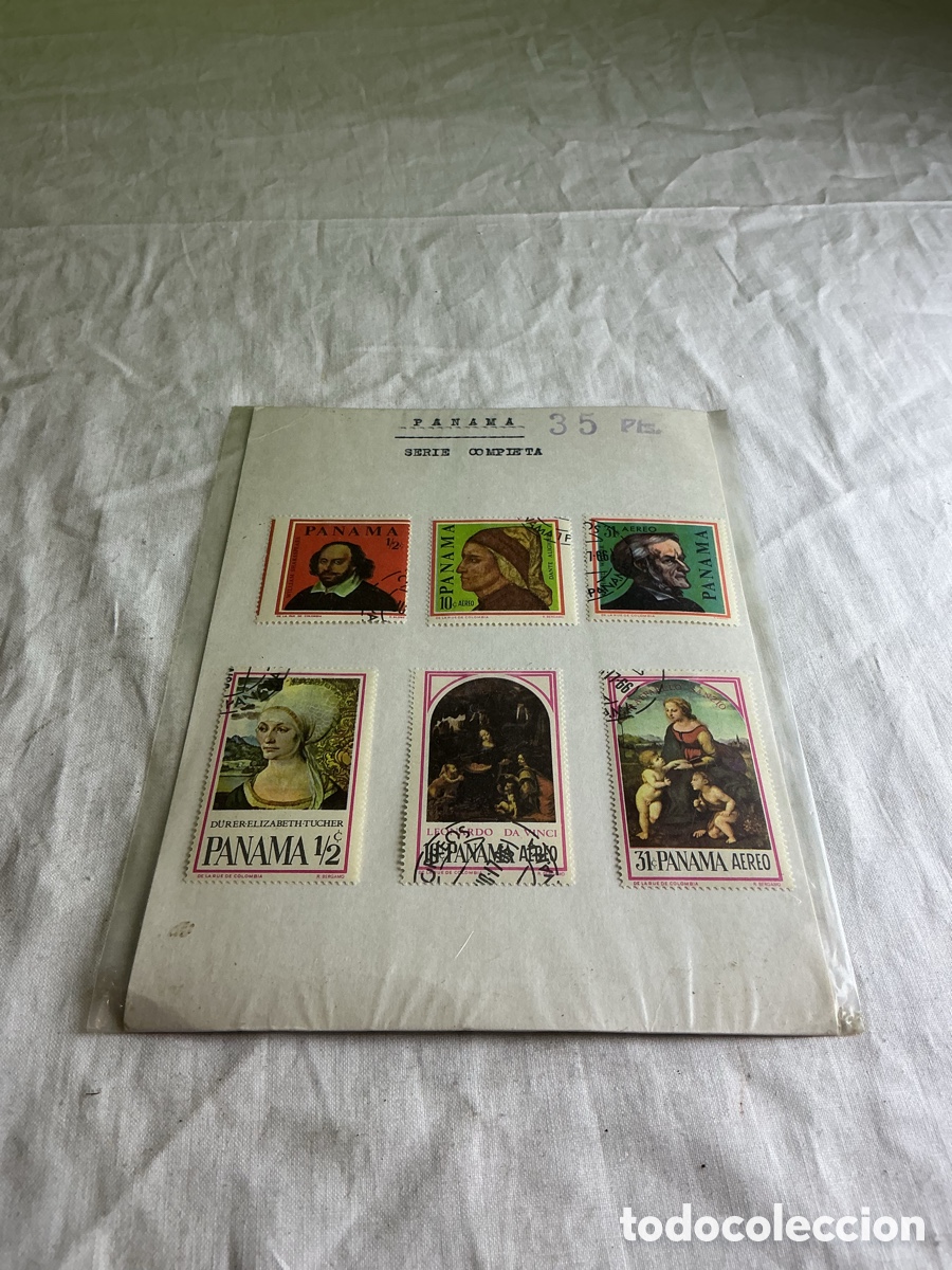 Sellos: PANAM&Aacute; 1966 &ndash; LOTE DE 6 SELLOS &ndash; SHAKESPEARE, DANTE, WAGNER Y PINTURA