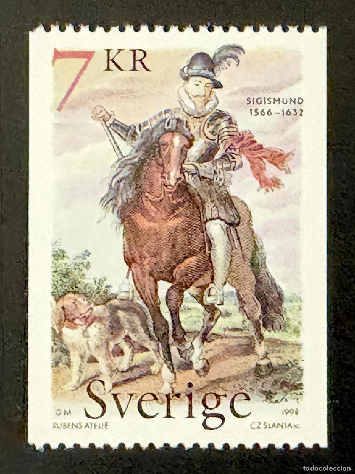 Sellos: Suecia 1998 Mi. 2081 emisi&oacute;n conjunta Sigismund Rubens Slania caballo