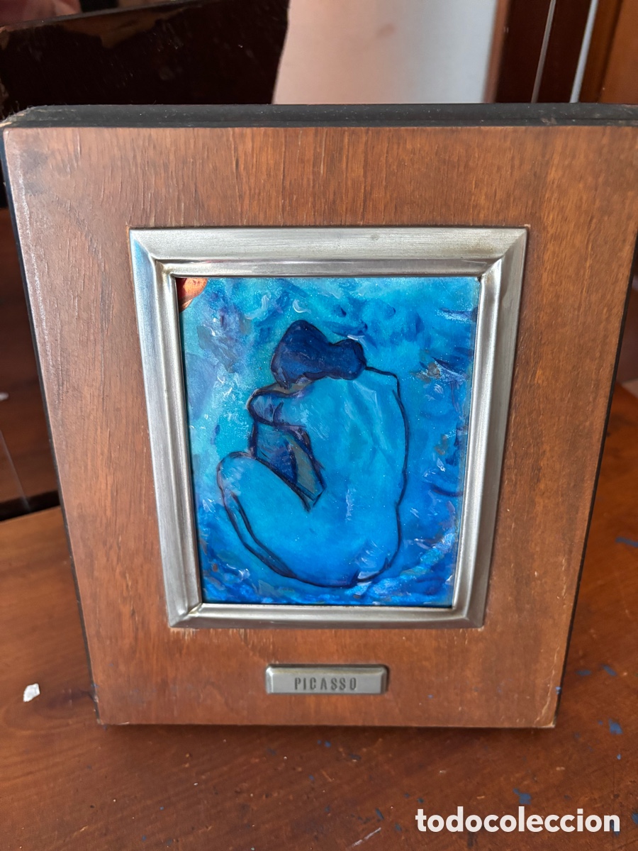 Sellos: Cuadro / Cuadro esmalte al fuego Picasso &rdquo;Desnudo Azul&rdquo; en Plata de Ley