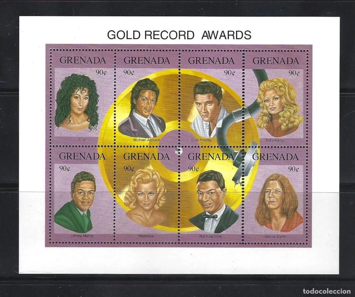 Sellos: SELLOS TEMA CINE. GRENADA 1992 2207/16 CHER/MICHAEL JACKSON/ELVIS/MADONA/JOPLIN