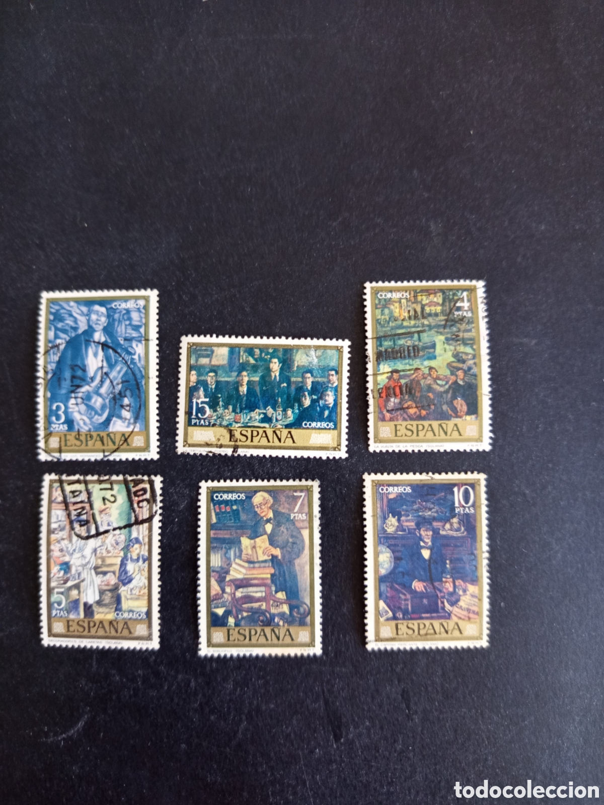 Sellos: Espa&ntilde;a, 1972. D&iacute;a del Sello. Solana. Edifil 2079/84. Pedido m&iacute;nimo 3 &euro;. Ver fotos