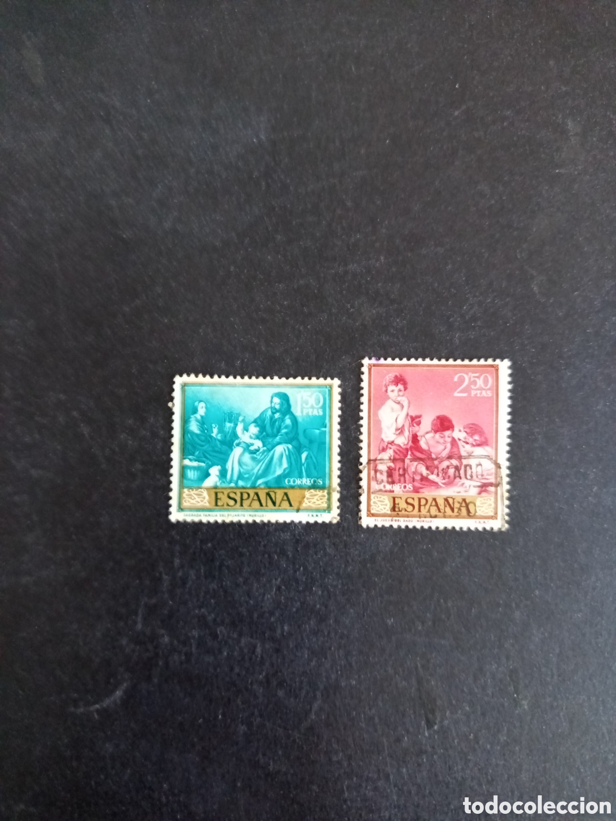 Sellos: Espa&ntilde;a, 1960. D&iacute;a del Sello. Murillo. Edifil 1276/7. Pedido m&iacute;nimo 3 &euro;. Ver fotos .