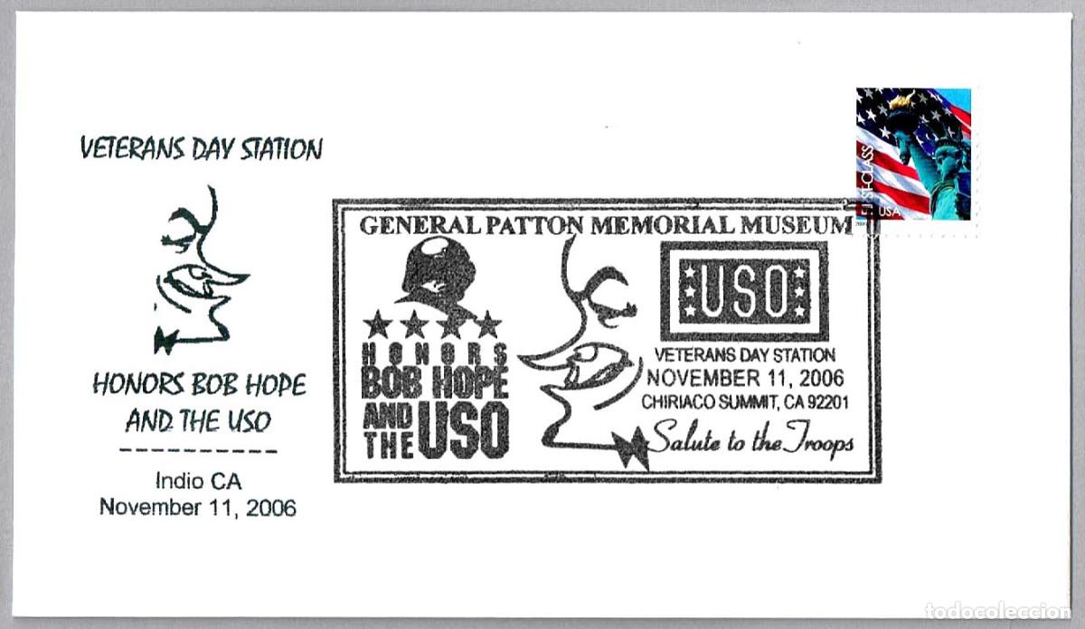 Sellos: Matasellos CINE - BOB HOPE -VETERANS DAY. Indio CA, Estados Unidos, 2006