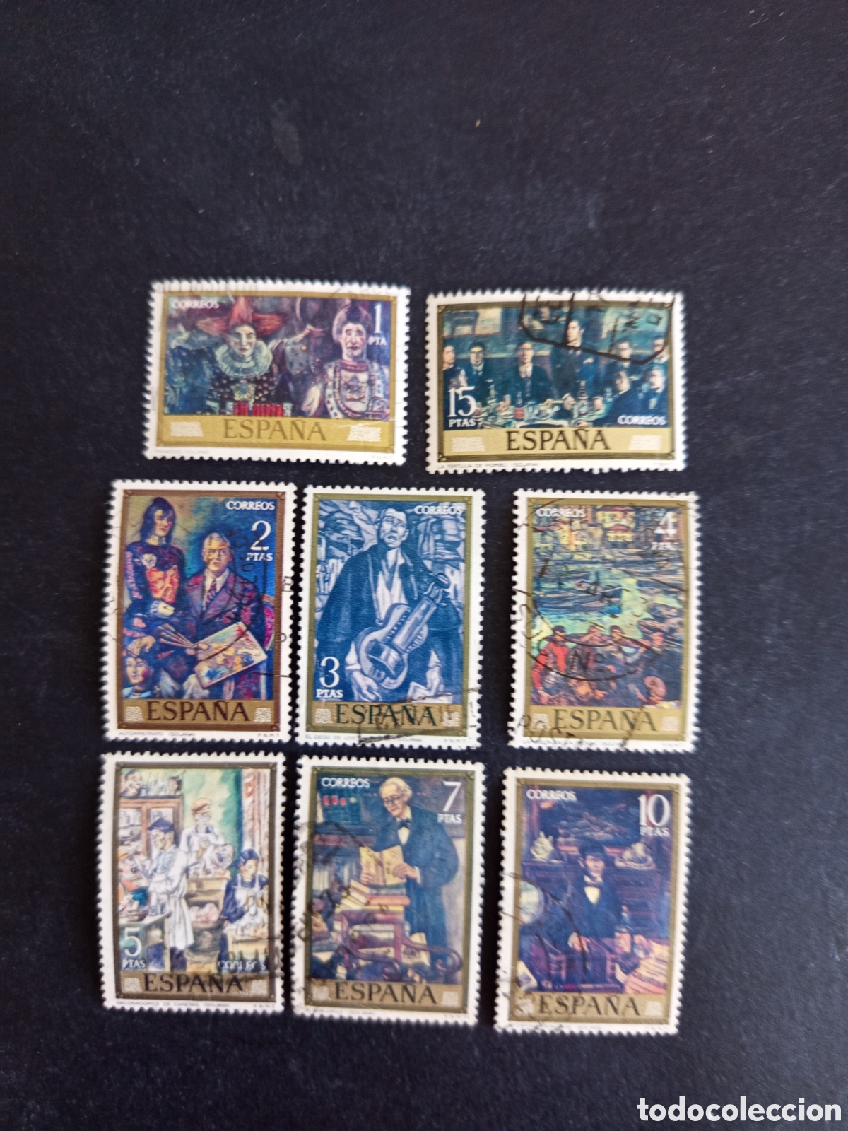 Sellos: Espa&ntilde;a, 1972. D&iacute;a del Sello. Solana. Edifil 2077/84. Pedido m&iacute;nimo 3 &euro;. Ver fotos .