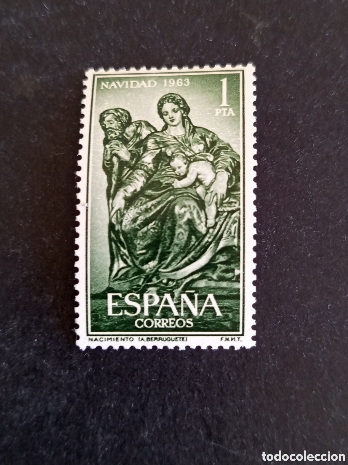 Sellos: Espa&ntilde;a, 1963. Navidad. Nacimiento de A. Berruguete .Sin circular. Ed. 1535. Pedido m&iacute;nimo 3 &euro;.