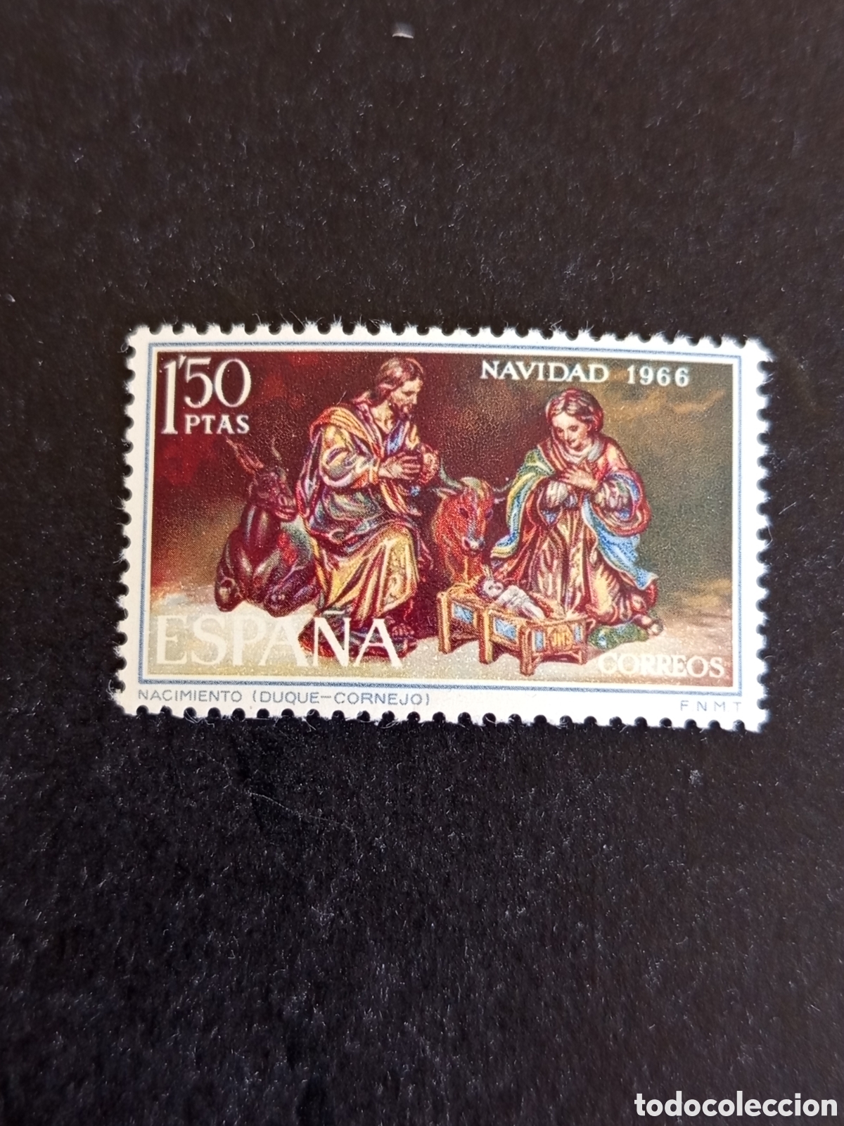 Sellos: Espa&ntilde;a, 1966. Navidad. Nacimiento de Duque de Cornejo. Sin circular. Ed. 1764. Pedido m&iacute;nimo 3 &euro;.