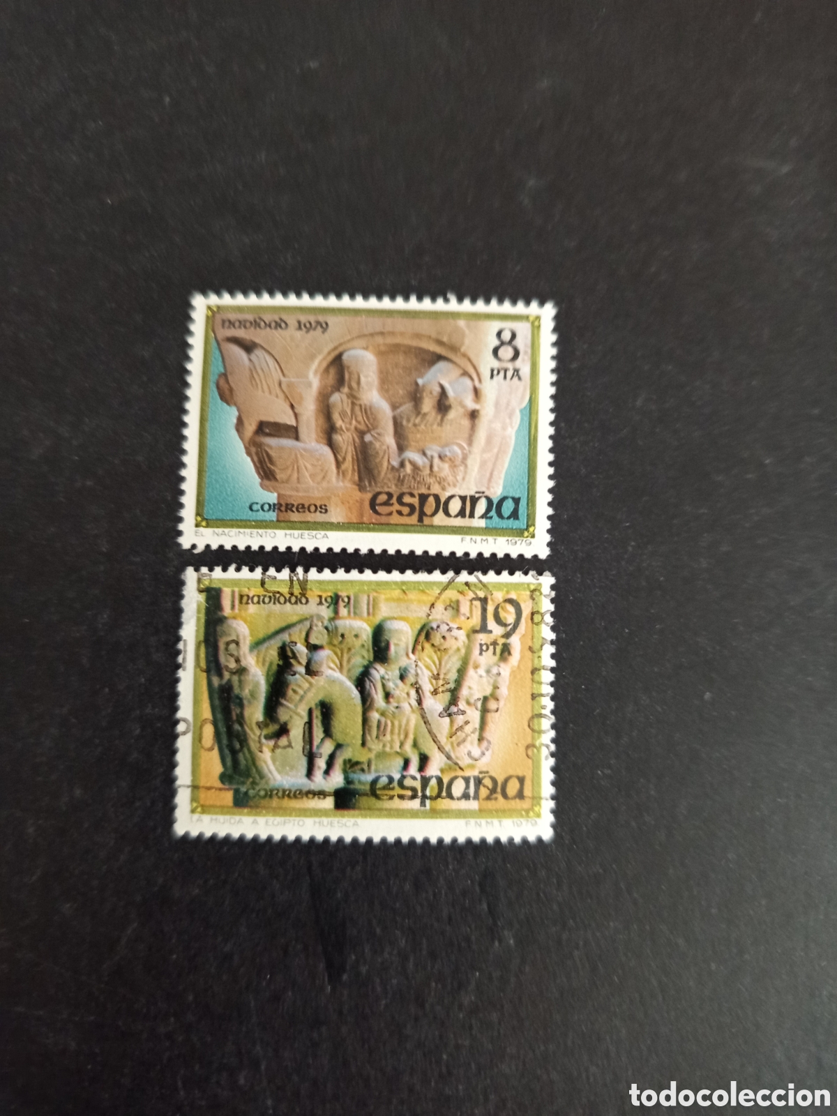 Sellos: Espa&ntilde;a, 1979. Navidad. El Nacimiento; La Huida a Egipto. Usados. Ed. 2550/1. Pedido m&iacute;nimo 3 &euro;.