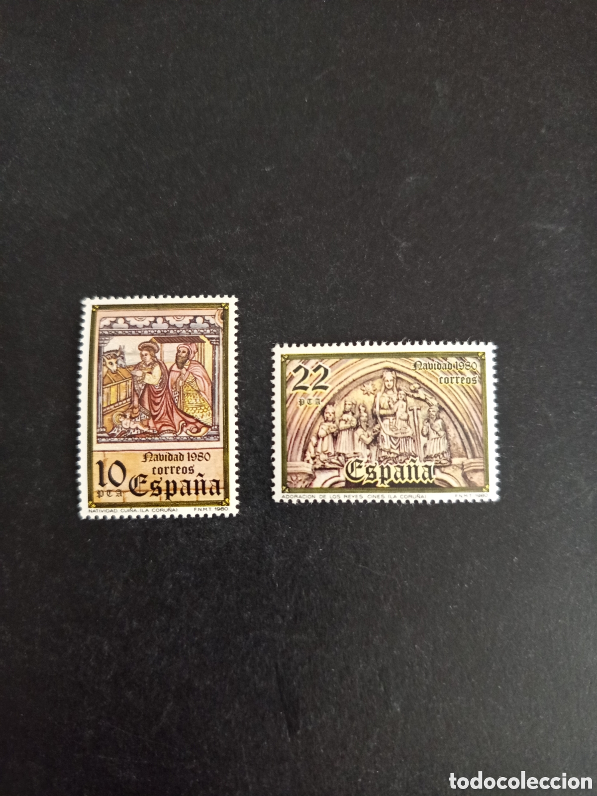 Sellos: Espa&ntilde;a, 1980. Navidad. Arte religioso. Nuevos. Ed. 2593/4. Pedido m&iacute;nimo 3 &euro;. Ver fotos.