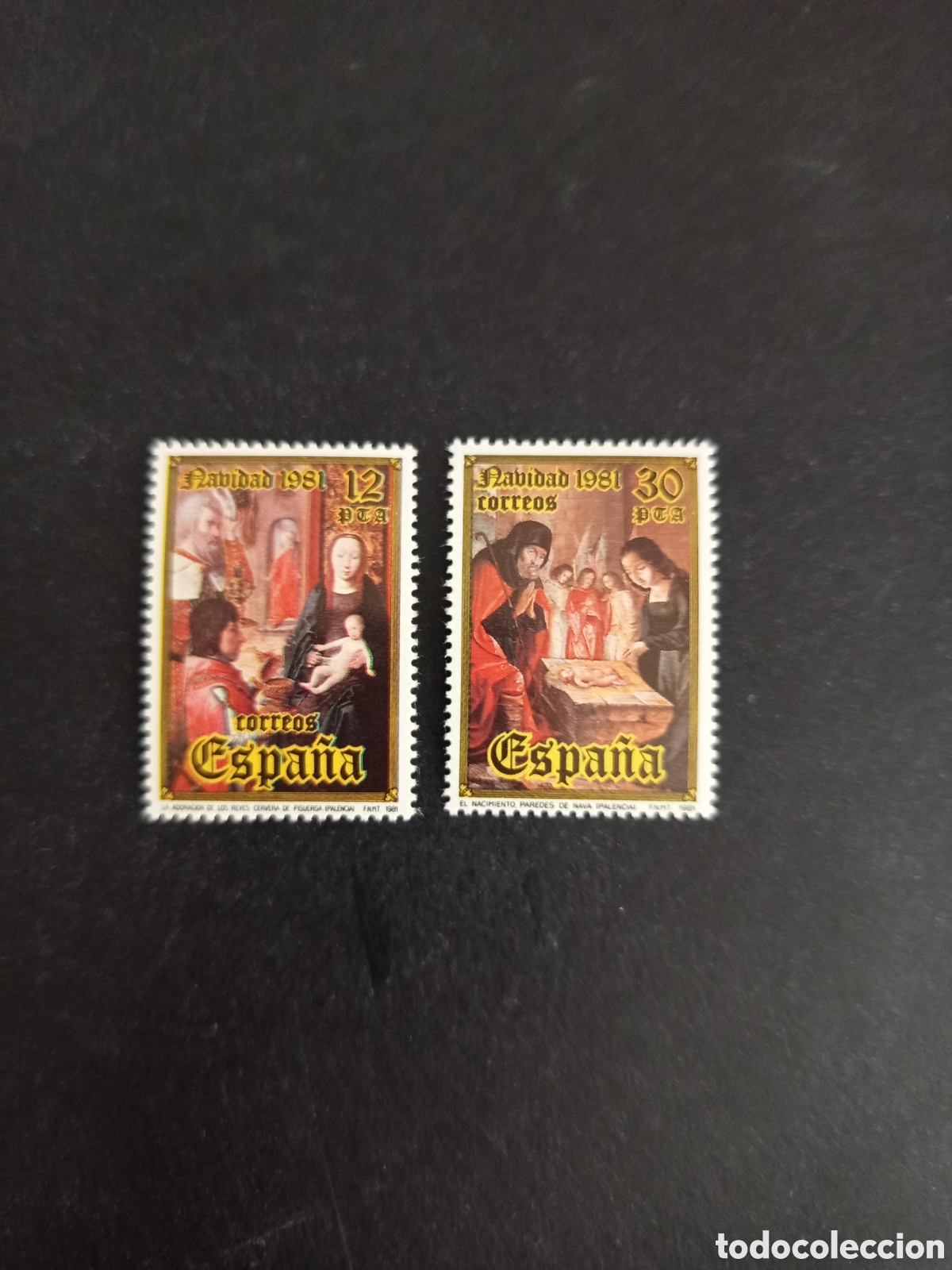 Sellos: Espa&ntilde;a, 1981. Navidad. Adoraci&oacute;n de los Reyes y El Nacimiento. Nuevos. Ed. 2633/4. Pedido m&iacute;nimo 3&euro;