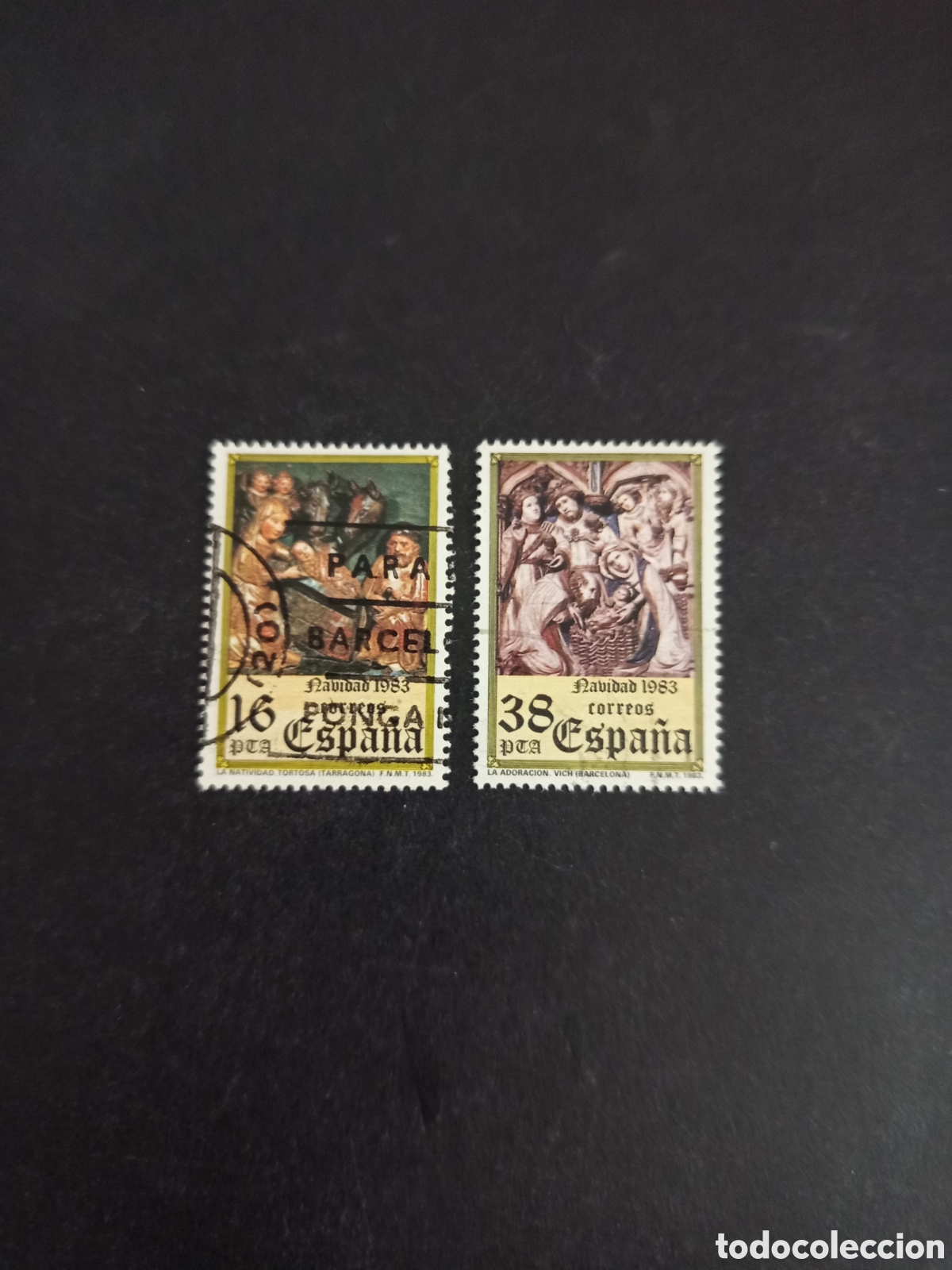 Sellos: Espa&ntilde;a, 1983. Navidad. La Natividad y La Adoraci&oacute;n.Usados. Ed. 2729/30. Pedido m&iacute;nimo 3 &euro;. Ver foto