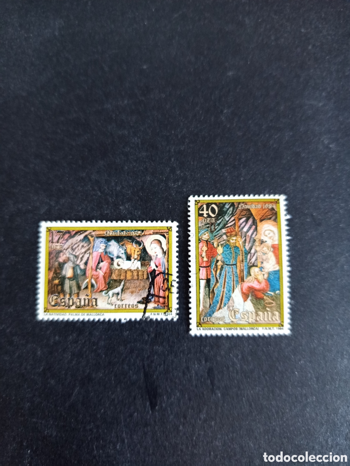 Sellos: Espa&ntilde;a, 1984. Navidad. La Natividad y La Adoraci&oacute;n.Usados. Ed. 2776/7. Pedido m&iacute;nimo 3 &euro;. Ver fotos.