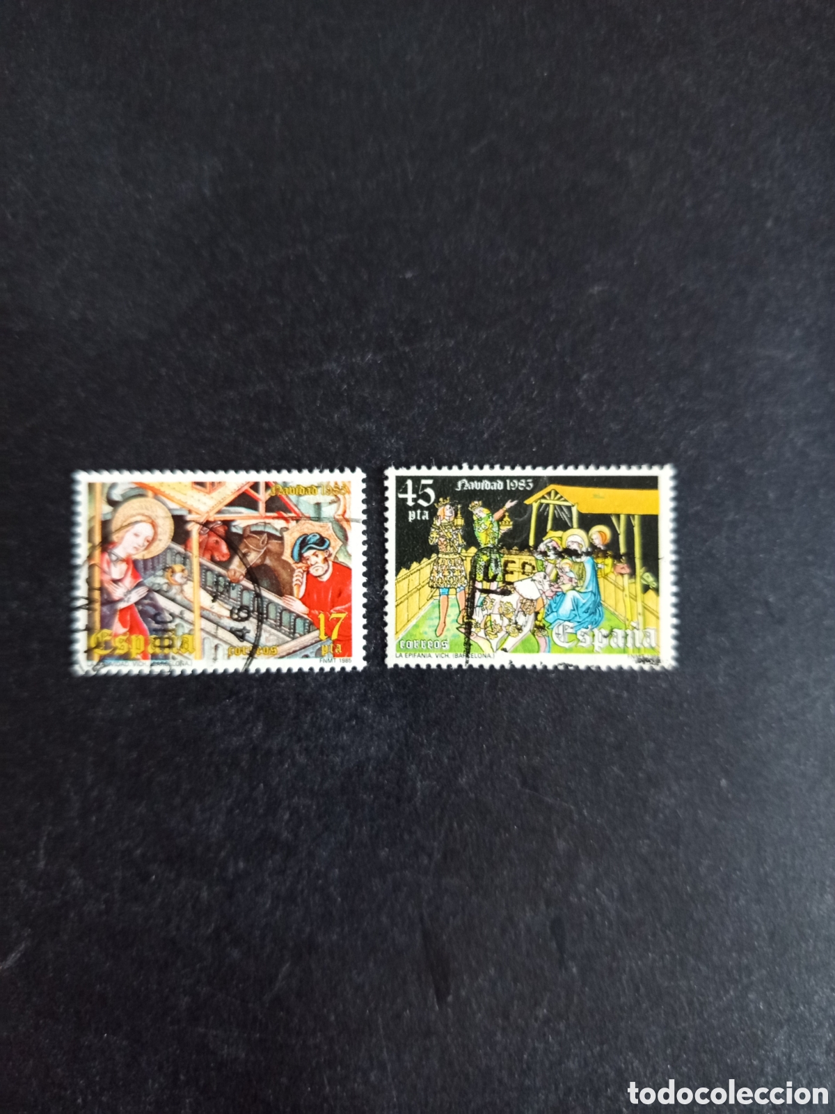 Sellos: Espa&ntilde;a, 1985. Navidad. Nacimiento y La Epifan&iacute;a.Usados. Ed. 2818/9. Pedido m&iacute;nimo 3 &euro;. Ver fotos.