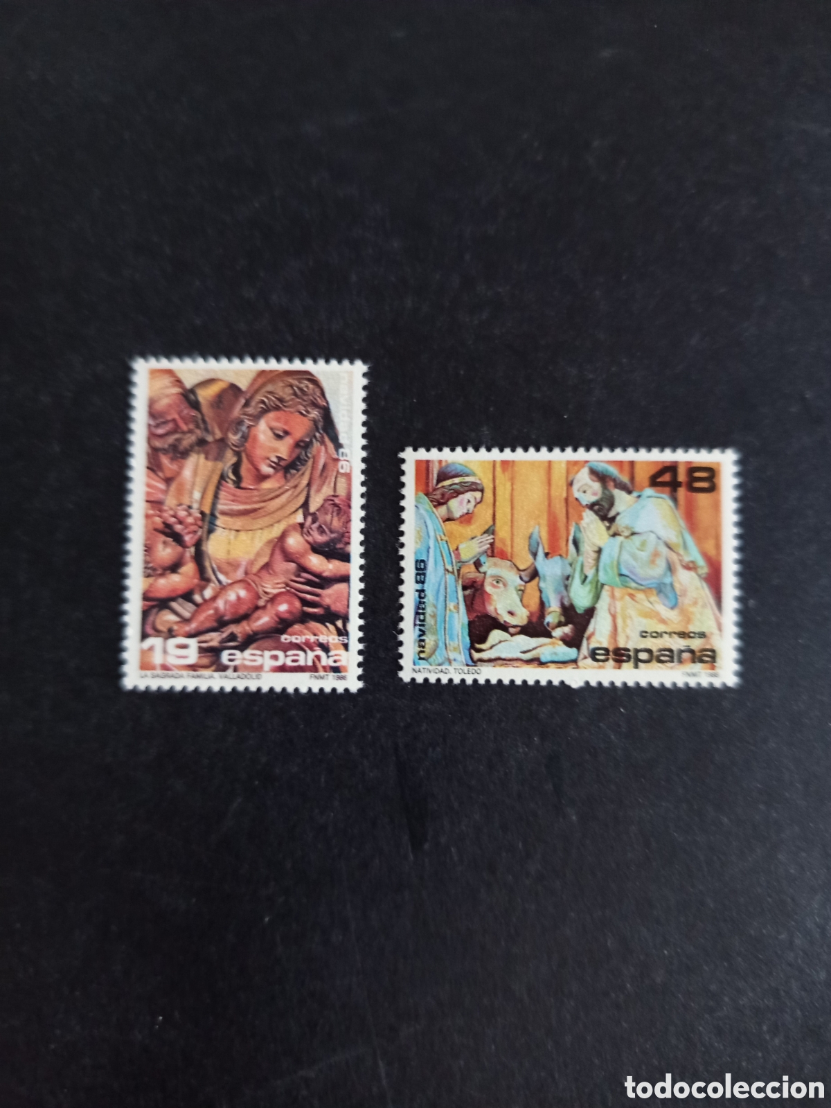 Sellos: Espa&ntilde;a, 1986. Navidad. La Sagrada Familia y La Natividad.Nuevos. Ed. 2867/8. Pedido m&iacute;nimo 3 &euro;.