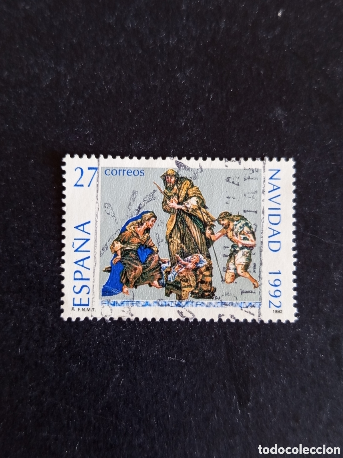 Sellos: Espa&ntilde;a, 1992. Navidad. Nacimiento de Cristo de O. Acevedo. Usado. Ed. 3227. Pedido m&iacute;nimo 3 &euro;.