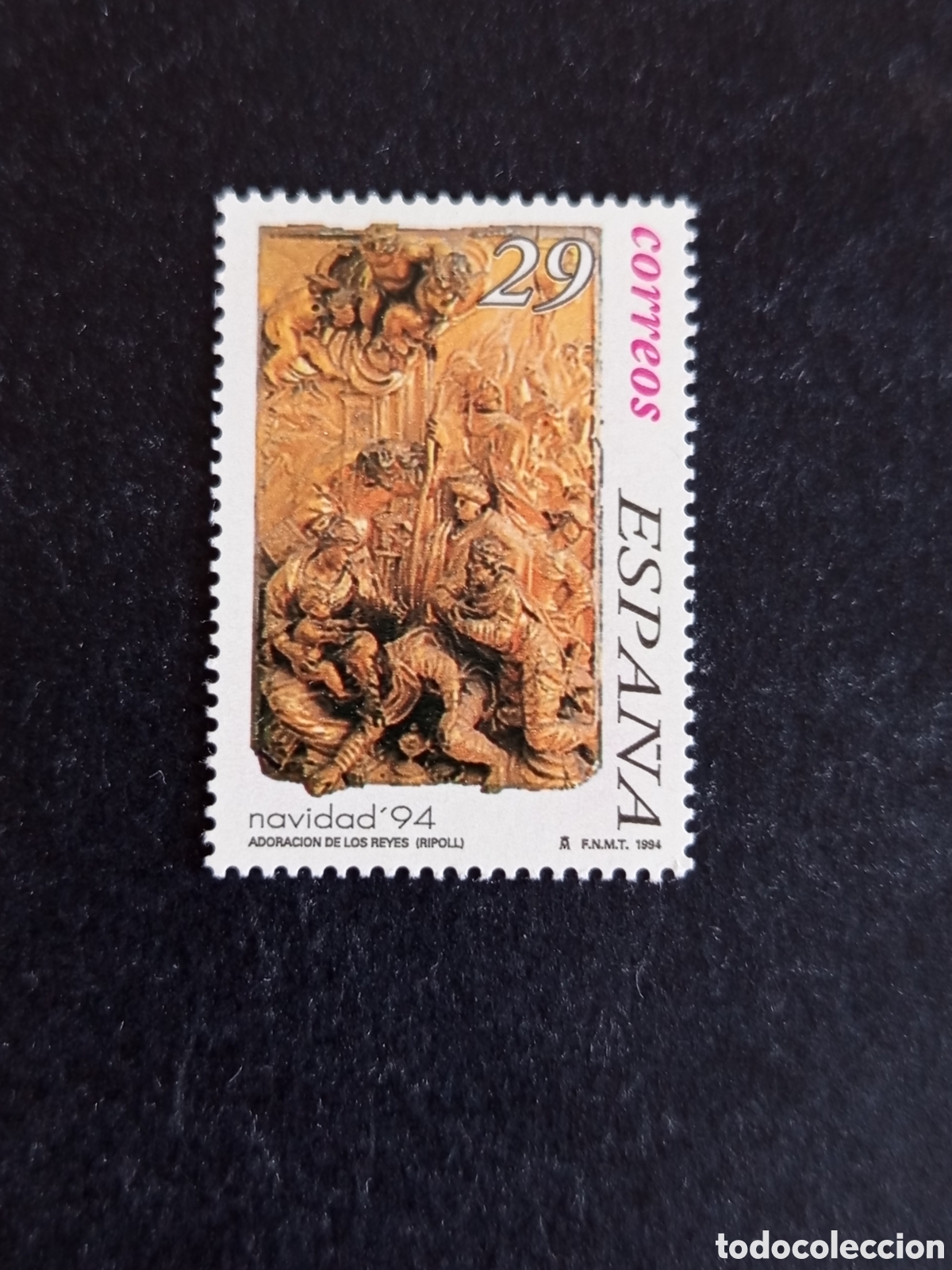 Sellos: Espa&ntilde;a, 1994. Navidad. Adoraci&oacute;n de los Reyes Magos, retablo. Nuevo. Ed. 3335. Pedido m&iacute;nimo 3 &euro;.