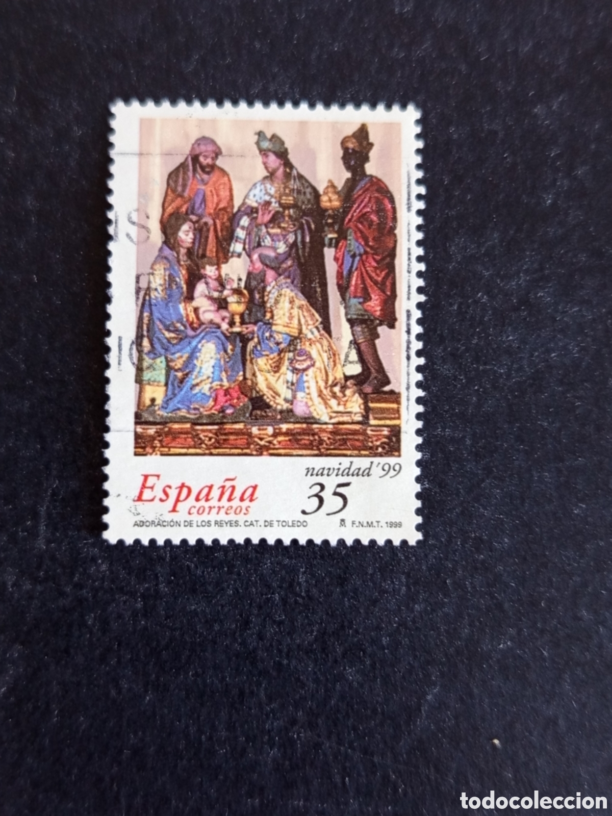 Sellos: Espa&ntilde;a, 1999. Navidad. Adoraci&oacute;n de los Reyes, Catedral de Toledo.Usado. Ed. 3685. Pedido m&iacute;nimo 3 &euro;