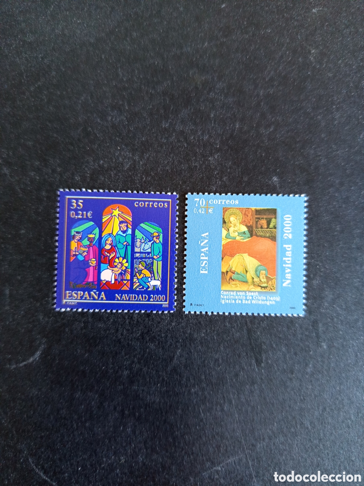 Sellos: Espa&ntilde;a, 2000. Navidad. Bel&eacute;n y El Nacimiento de Cristo.Nuevos. Ed. 3769/70. Pedido m&iacute;nimo 3 &euro;.