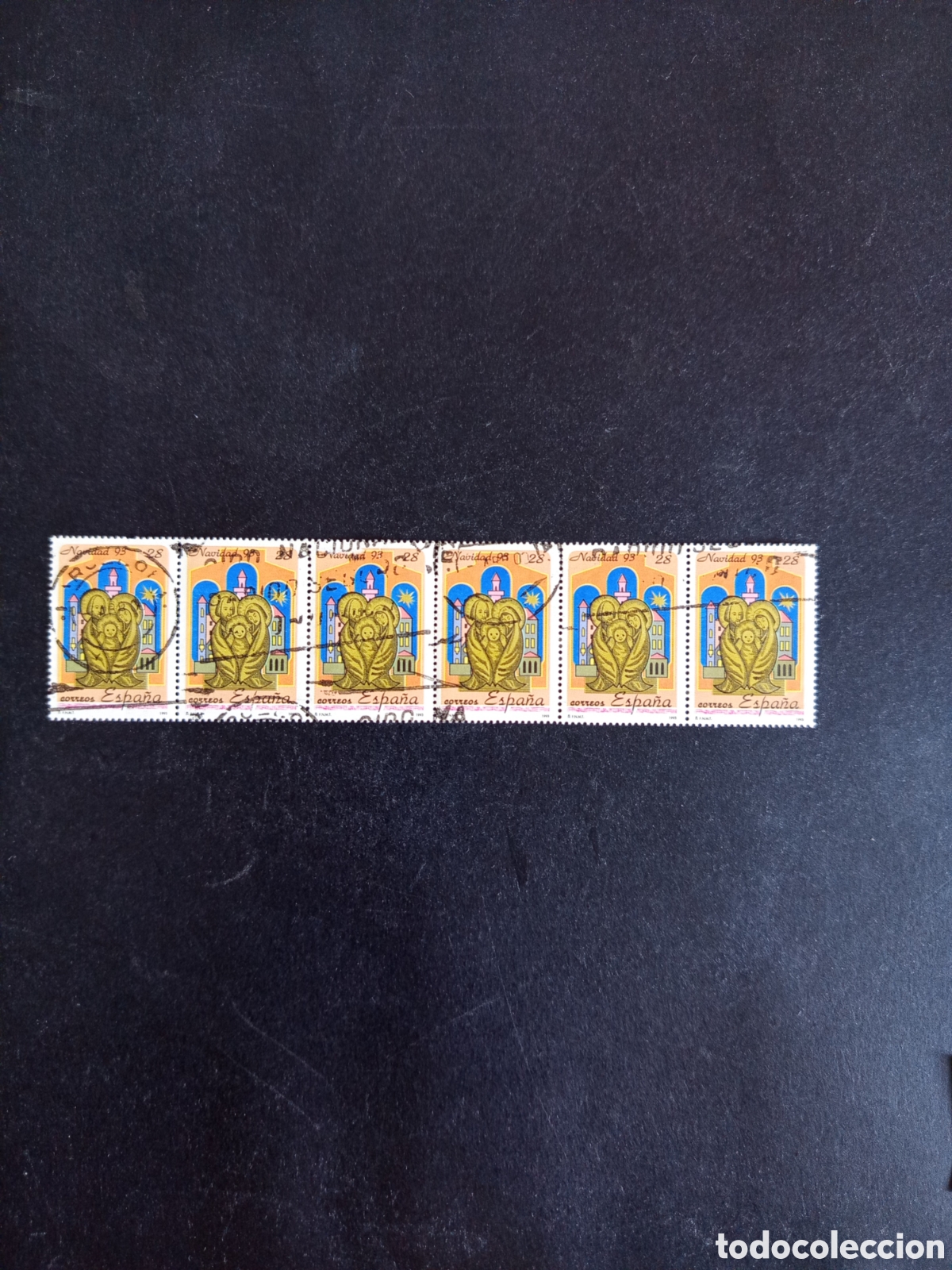 Sellos: Espa&ntilde;a, 1993. Navidad. La Sagrada Familia. Usado.Ed. 3274. Pedido m&iacute;nimo 3 &euro;. Ver fotos.