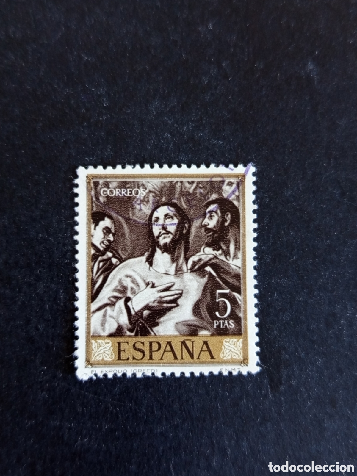 Sellos: Espa&ntilde;a, 1961. &rdquo;El Expolio&rdquo; por El Greco. Edifil 1338 en usado. Pedido m&iacute;nimo 3 &euro;. Ver fotos