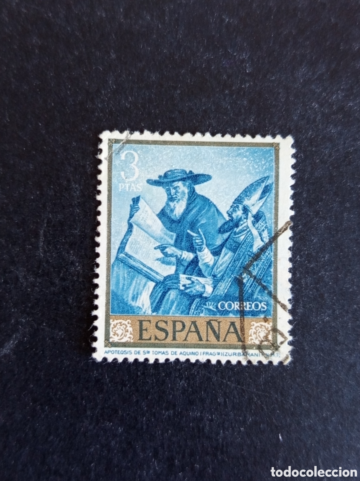 Sellos: Espa&ntilde;a, 1962. &rdquo;Apoteosis de Sto. Tom&aacute;s&rdquo; por Zurbar&aacute;n. Edifil 1425 en usado. Pedido m&iacute;nimo 3 &euro;.