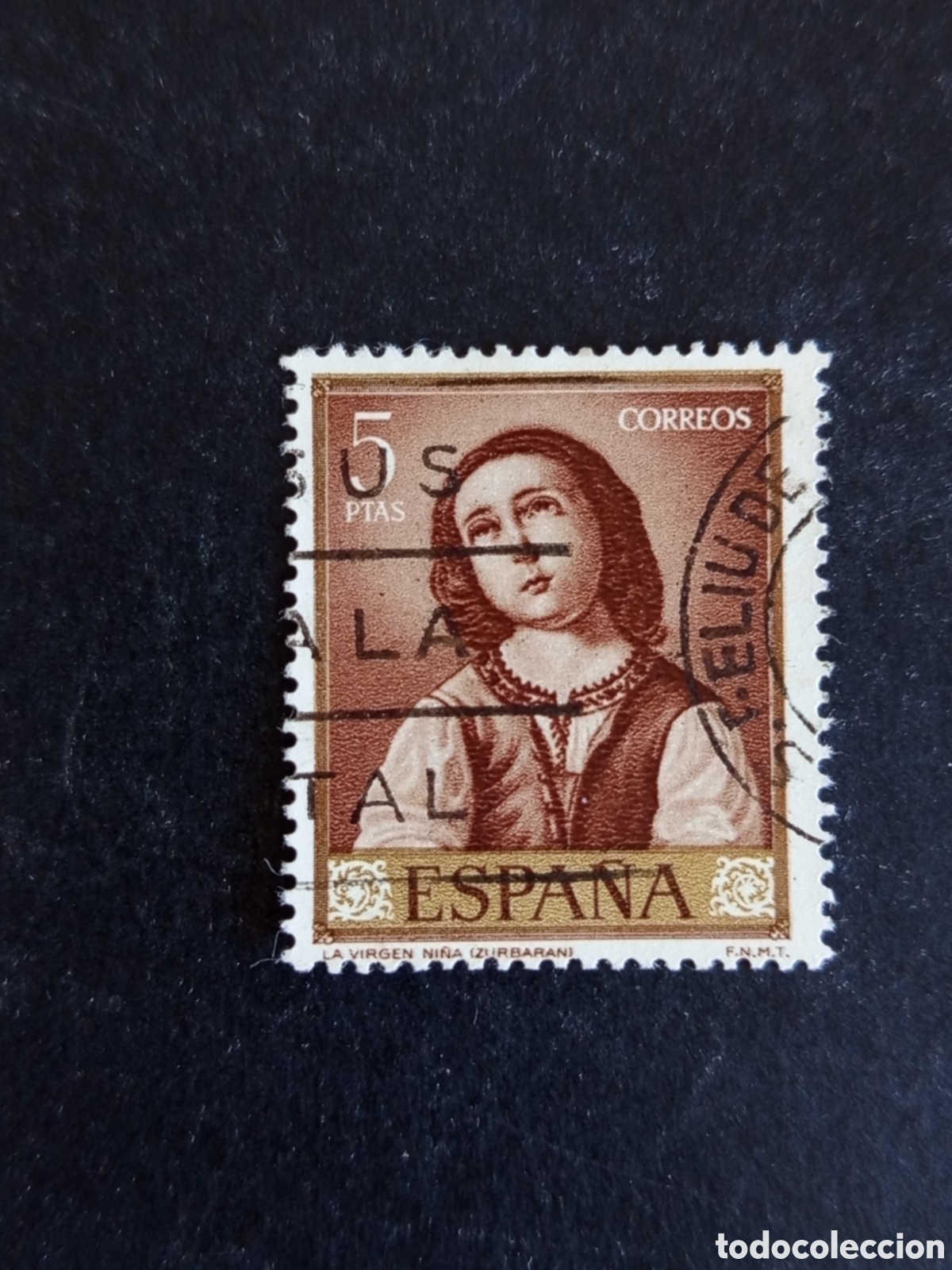 Timbres: Espa&ntilde;a, 1962. &rdquo;La Virgen Ni&ntilde;a&rdquo; por Zurbar&aacute;n. Edifil 1426 en usado. Pedido m&iacute;nimo 3 &euro;. Ver fotos.