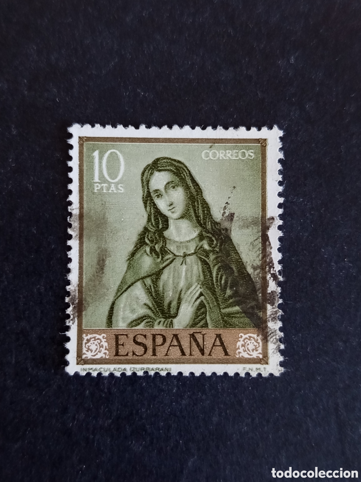 Sellos: Espa&ntilde;a, 1962. &rdquo;La Inmaculada&rdquo; por Zurbar&aacute;n. Edifil 1427 en usado. Pedido m&iacute;nimo 3 &euro;. Ver fotos.