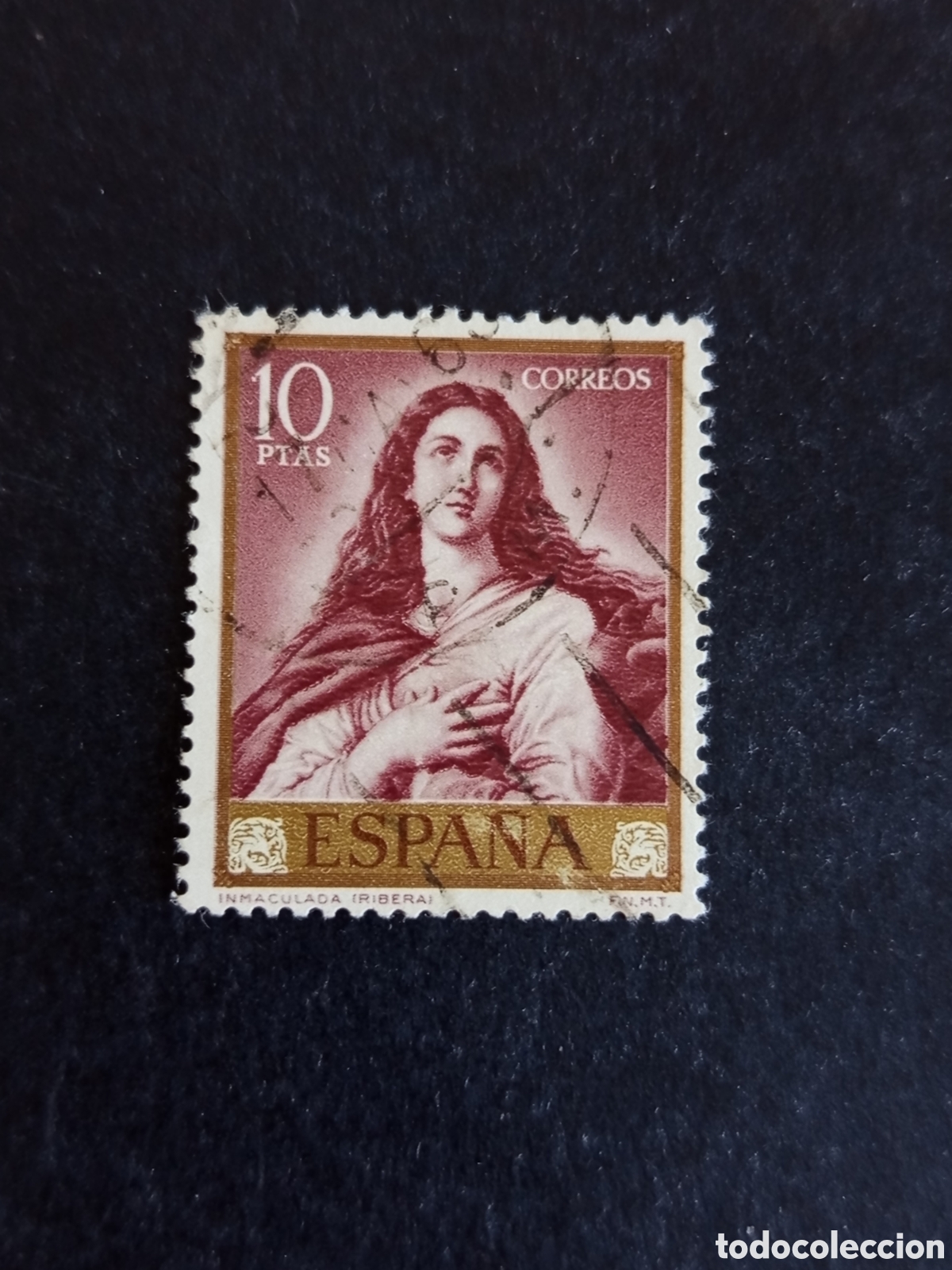 Sellos: Espa&ntilde;a, 1963. &rdquo;La Inmaculada&rdquo; por Jos&eacute; de Ribera. Edifil 1507 en usado. Pedido m&iacute;nimo 3 &euro;. Ver fotos
