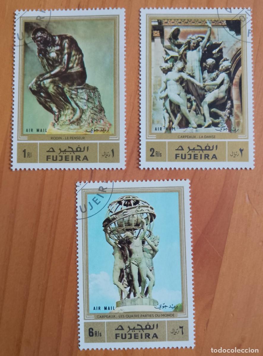 Sellos: FUJEIRA - LOTE 3 SELLOS DE ARTE, ESCULTURA - VER DESCRIPCI&Oacute;N