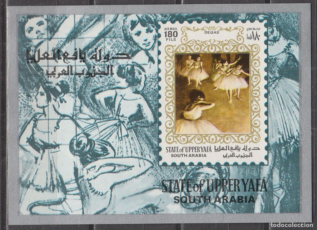 Sellos: VArabia del Sur, Upper Yafa, Degas, nuevo *** en hoja bloque SIN DENTAR