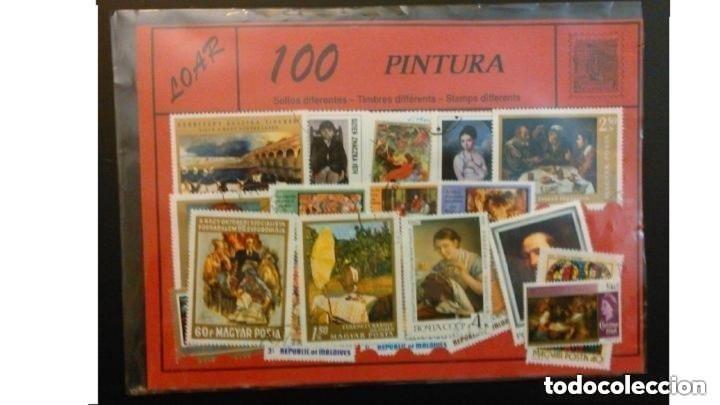 Sellos: 100 sellos pintura-lote de sellos diferentes temas arte y pintura-filatelia coleccionismo-loar