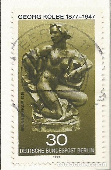 Sellos: ALEMANIA - BERL&Iacute;N - 1977 - FIGURA DE FUENTE DE 1919, OBRA DE GEORG KOLBE - MI: 553 - SELLADO