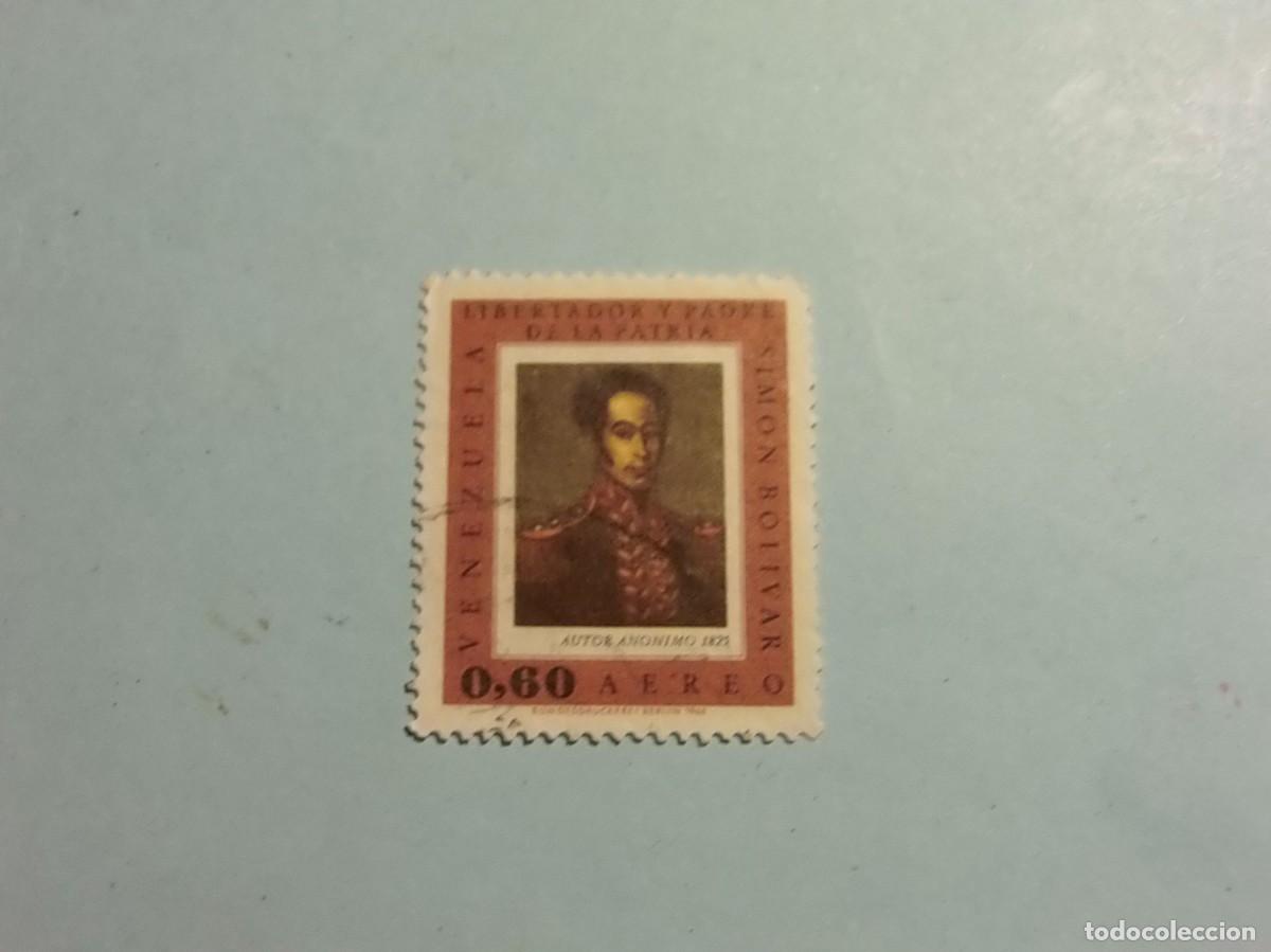 Sellos: VENEZUELA 1966 - ARTE, PINTURA - RETRATO SIMON BOLIVAR.