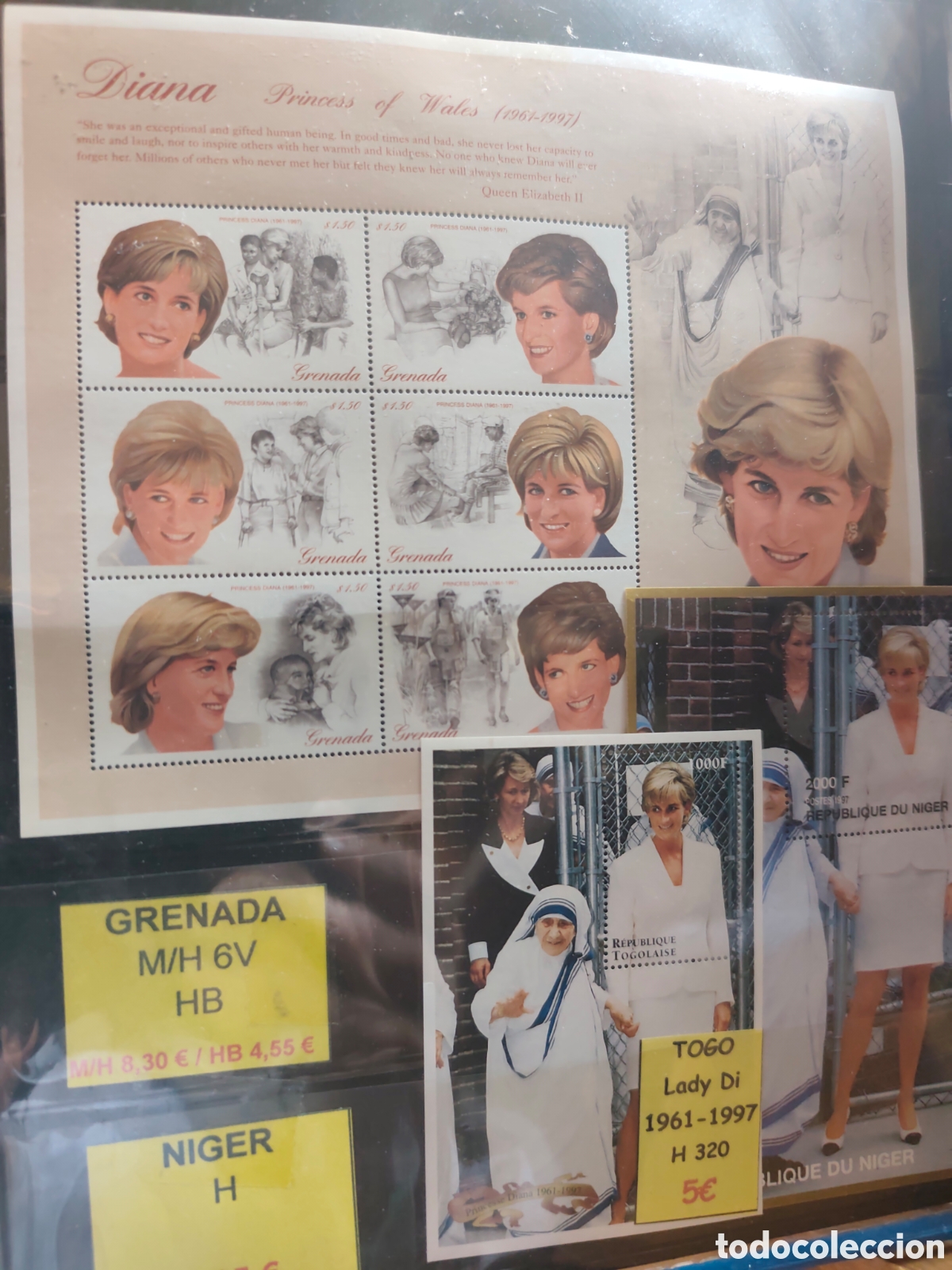Sellos: lote de series de sellos de Lady Di
