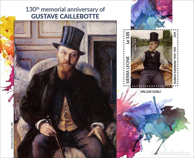 Sellos: Sierra Leona 2024 Mi. Bl. 3180 bloque Gustave Caillebotte pintura