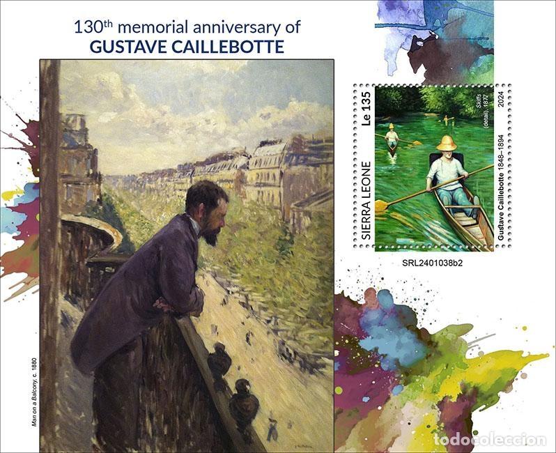 Sellos: Sierra Leona 2024 Mi. Bl. 3181 bloque Gustave Caillebotte pintura