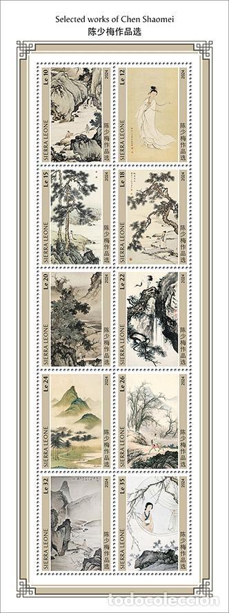 Sellos: Sierra Leona 2024 Mi. 18936-18945 hoja pinturas chinas