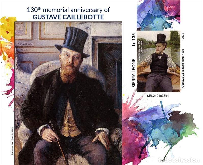 Sellos: Sierra Leona 2024 Mi. Bl. 3180 bloque sin perforar Gustave Caillebotte pintura
