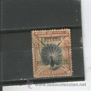 Francobolli: SELLOS. PAJAROS. AVES. FAUNA.PAISES RAROS. BORNEO.NOTH BORNEO.BRITISH PROTECTORATE.SOBRECARGA.