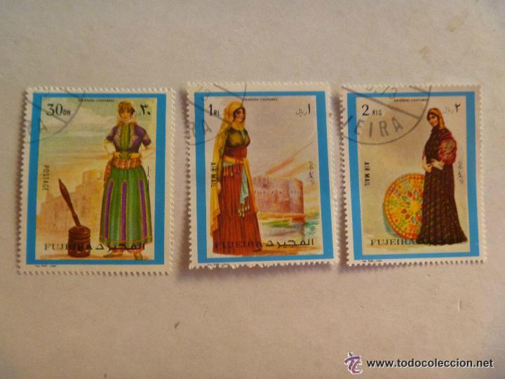 Briefmarken: LOTE DE 3 SELLOS DE FUJEIRA ( EMIRATOS ARABES) : TRAJES TIPICOS