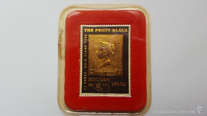 Stamps: Sello .Penny black en relieve 140 nu a&ntilde;o 1996 en su estuche sin abrir