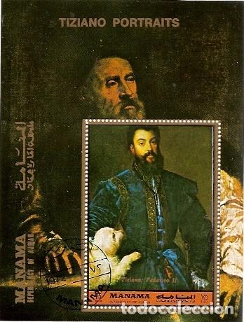 Stamps: Manama & Retrato de Tiziano  1972 (2132)