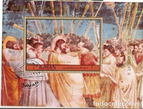 Briefmarken: Ajman & Giotto, Beso de Judas 1972 (2137)